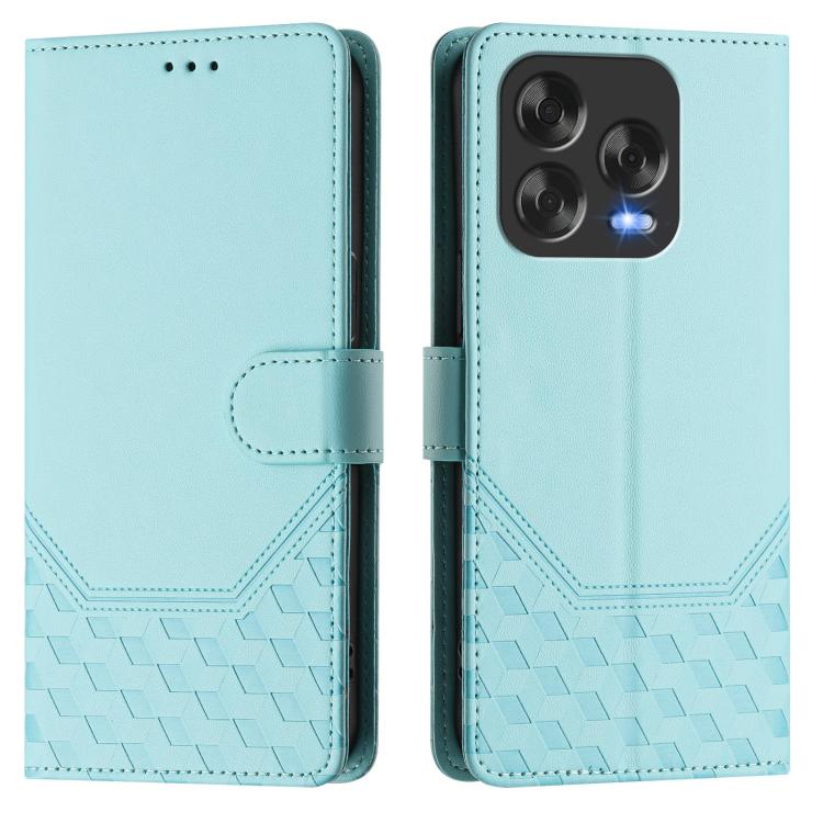 Honeycomb Embossing RFID Leather Phone Case, For ZTE Blade V70 Design, For ZTE Blade A35 Lite, For ZTE Blade V70, For ZTE Blade V60 Vita / V60 Design, For ZTE Blade A75 5G, For ZTE Blade A75 4G, For ZTE Blade A35 / A55, For ZTE Blade V60 4G / Axon 60 4G