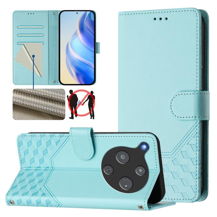 Honeycomb Embossing RFID Leather Phone Case, For ZTE nubia Neo 5 5G, For ZTE nubia Neo 5 GT 5G, For ZTE Optus X Value 5G, For ZTE Optus X Pro 2 5G, For ZTE nubia RedMagic 11 Air, For ZTE A75 Pro / Telstra T-Elite 5G, For ZTE Blade A76 4G               ...