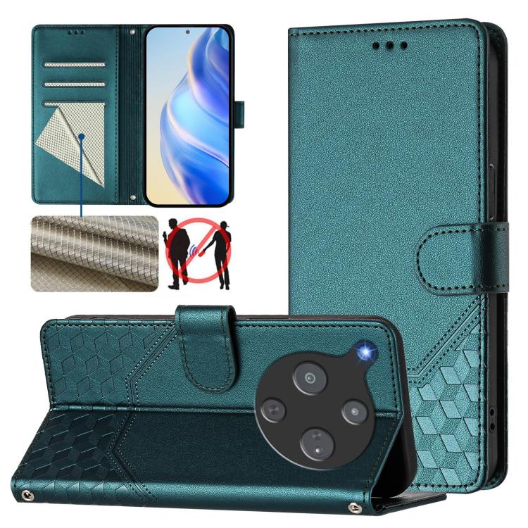 Honeycomb Embossing RFID Leather Phone Case, For ZTE nubia Neo 5 5G, For ZTE nubia Neo 5 GT 5G, For ZTE Optus X Value 5G, For ZTE Optus X Pro 2 5G, For ZTE nubia RedMagic 11 Air, For ZTE A75 Pro / Telstra T-Elite 5G, For ZTE Blade A76 4G               ...
