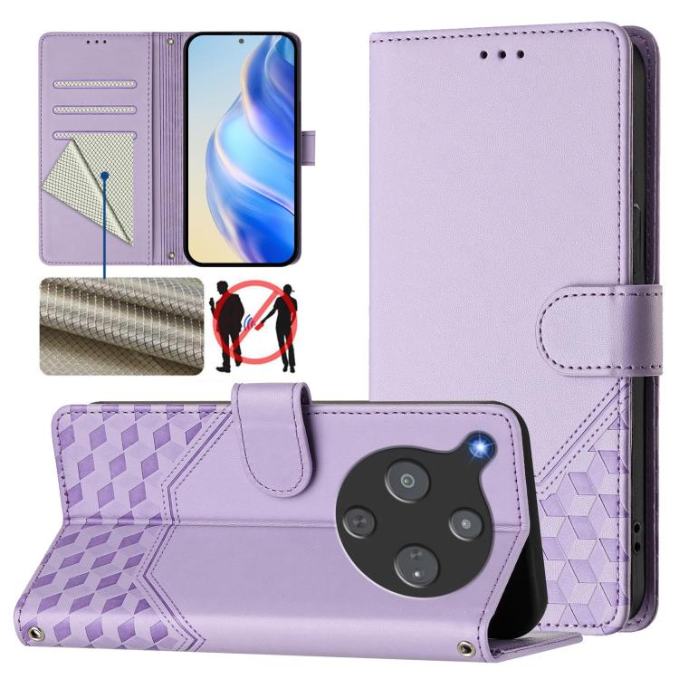 Honeycomb Embossing RFID Leather Phone Case, For ZTE nubia Neo 5 5G, For ZTE nubia Neo 5 GT 5G, For ZTE Optus X Value 5G, For ZTE Optus X Pro 2 5G, For ZTE nubia RedMagic 11 Air, For ZTE A75 Pro / Telstra T-Elite 5G, For ZTE Blade A76 4G               ...