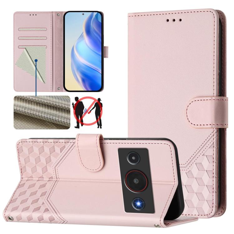 Honeycomb Embossing RFID Leather Phone Case, For ZTE nubia Neo 5 5G, For ZTE nubia Neo 5 GT 5G, For ZTE Optus X Value 5G, For ZTE Optus X Pro 2 5G, For ZTE nubia RedMagic 11 Air, For ZTE A75 Pro / Telstra T-Elite 5G, For ZTE Blade A76 4G               ...
