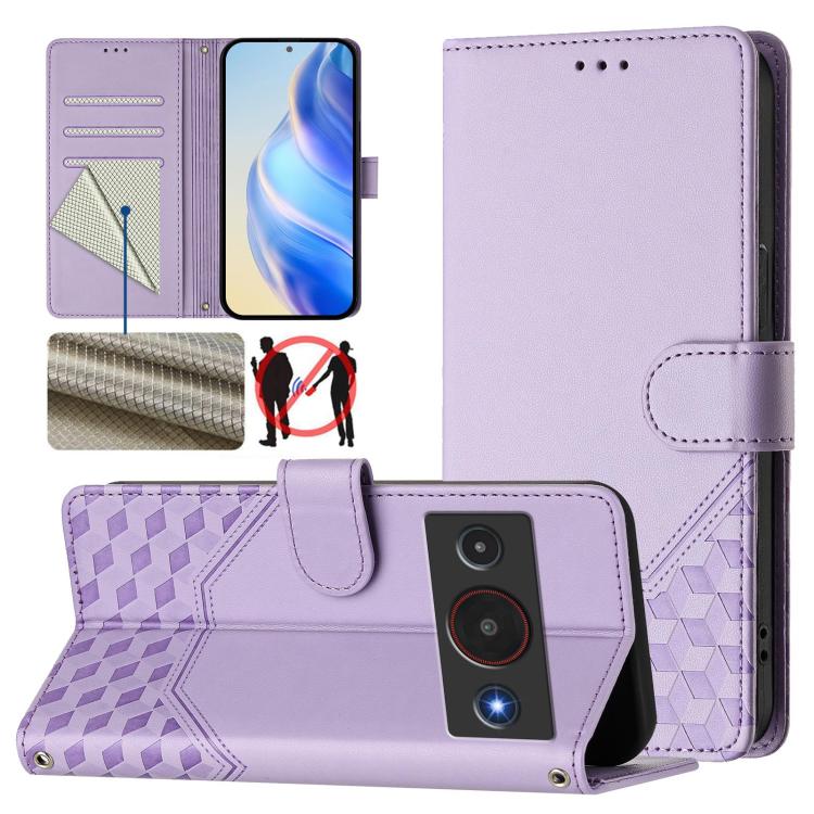 Honeycomb Embossing RFID Leather Phone Case, For ZTE nubia Neo 5 5G, For ZTE nubia Neo 5 GT 5G, For ZTE Optus X Value 5G, For ZTE Optus X Pro 2 5G, For ZTE nubia RedMagic 11 Air, For ZTE A75 Pro / Telstra T-Elite 5G, For ZTE Blade A76 4G               ...