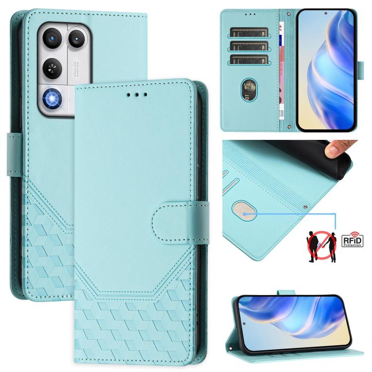 Honeycomb Embossing RFID Leather Phone Case, For ZTE nubia Neo 5 5G, For ZTE nubia Neo 5 GT 5G, For ZTE Optus X Value 5G, For ZTE Optus X Pro 2 5G, For ZTE nubia RedMagic 11 Air, For ZTE A75 Pro / Telstra T-Elite 5G, For ZTE Blade A76 4G               ...