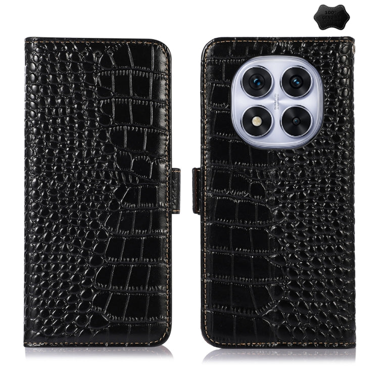 Crocodile Top Layer Cowhide Leather Phone Case, For Redmi Note 14S 4G, For Redmi K80, For Redmi Turbo 4 Pro, For Redmi Note 14 5G, For Redmi Note 14 Pro 5G, For Redmi 14C 4G