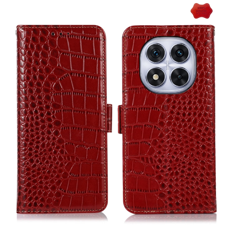Crocodile Top Layer Cowhide Leather Phone Case, For Redmi Note 14S 4G, For Redmi K80, For Redmi Turbo 4 Pro, For Redmi Note 14 5G, For Redmi Note 14 Pro 5G, For Redmi 14C 4G
