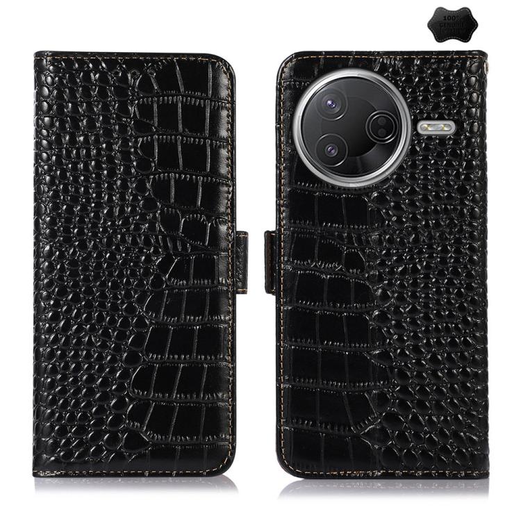 Crocodile Top Layer Cowhide Leather Phone Case, For Redmi Note 14S 4G, For Redmi K80, For Redmi Turbo 4 Pro, For Redmi Note 14 5G, For Redmi Note 14 Pro 5G, For Redmi 14C 4G