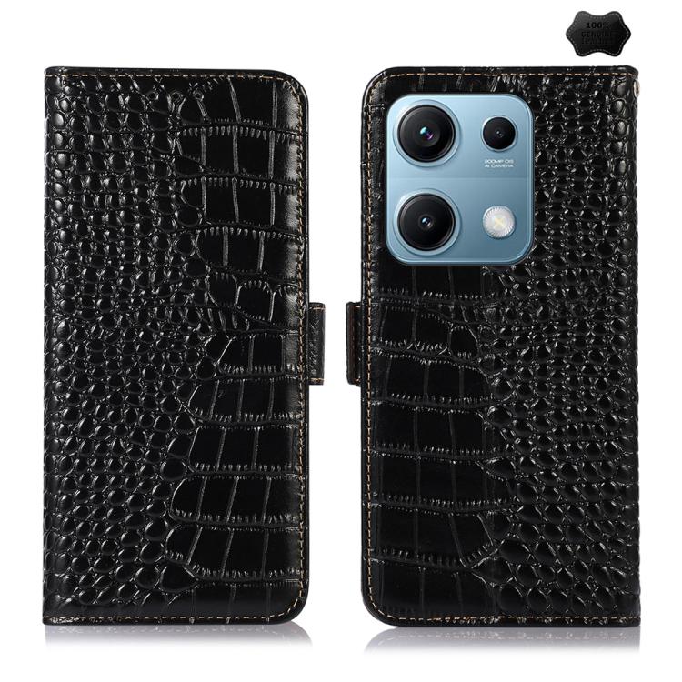 Crocodile Top Layer Cowhide Leather Phone Case, For Redmi Note 14S 4G, For Redmi K80, For Redmi Turbo 4 Pro, For Redmi Note 14 5G, For Redmi Note 14 Pro 5G, For Redmi 14C 4G