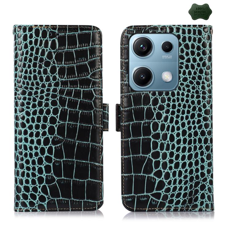 Crocodile Top Layer Cowhide Leather Phone Case, For Redmi Note 14S 4G, For Redmi K80, For Redmi Turbo 4 Pro, For Redmi Note 14 5G, For Redmi Note 14 Pro 5G, For Redmi 14C 4G