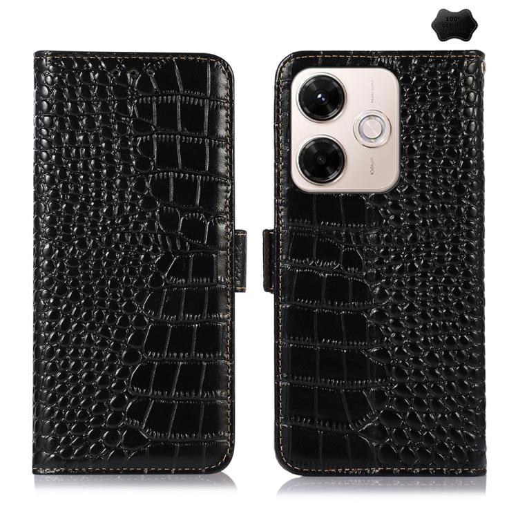 Crocodile Top Layer Cowhide Leather Phone Case, For Redmi A7 Pro 171mm / Poco C85x 5G, For Redmi Turbo 5 Max / Poco X8 Pro Max, For Redmi Turbo 5 5G / Poco X8 Pro 5G, For Redmi Note 15 Pro+ 5G Global 163.3, For Redmi Note 15 5G Global 164mm            ...