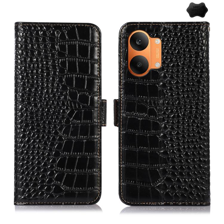 Crocodile Top Layer Cowhide Leather Phone Case, For Redmi 17 5G / 4G Global 170mm, For Redmi Note 17 4G Global 171mm, For Redmi A7 Pro 171mm / Poco C85x 5G, For Redmi Turbo 5 Max / Poco X8 Pro Max, For Redmi Turbo 5 5G / Poco X8 Pro 5G                 ...