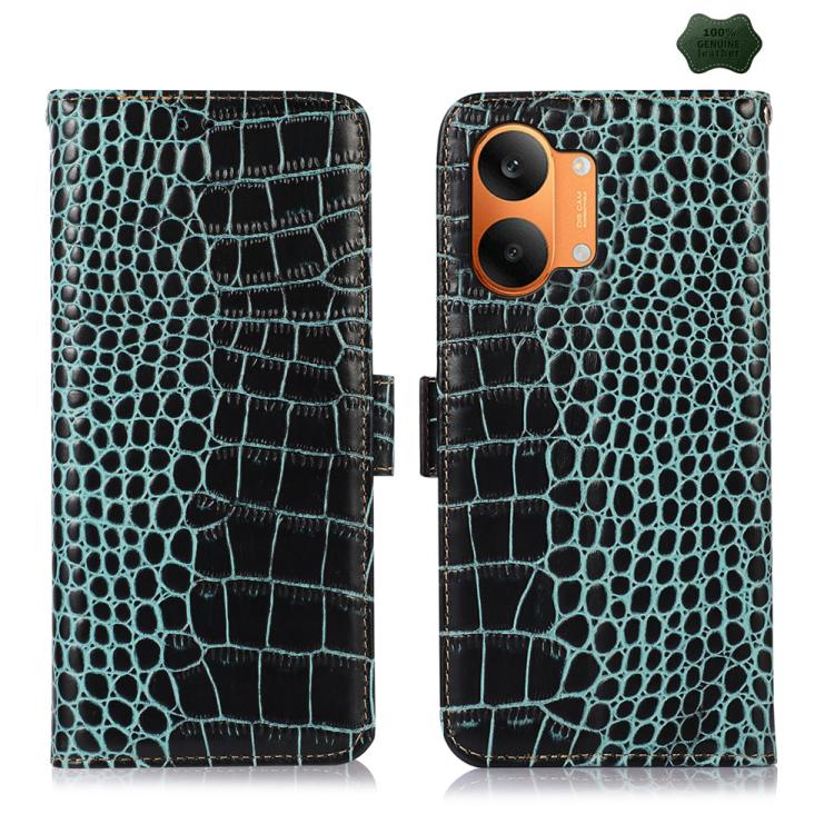 Crocodile Top Layer Cowhide Leather Phone Case, For Redmi 17 5G / 4G Global 170mm, For Redmi Note 17 4G Global 171mm, For Redmi A7 Pro 171mm / Poco C85x 5G, For Redmi Turbo 5 Max / Poco X8 Pro Max, For Redmi Turbo 5 5G / Poco X8 Pro 5G                 ...