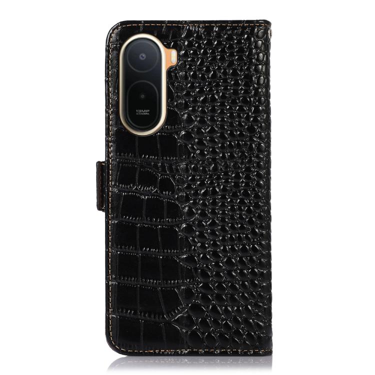 Crocodile Top Layer Cowhide Leather Phone Case, For Redmi A7 Pro 171mm / Poco C85x 5G, For Redmi Turbo 5 Max / Poco X8 Pro Max, For Redmi Turbo 5 5G / Poco X8 Pro 5G, For Redmi Note 15 Pro+ 5G Global 163.3, For Redmi Note 15 5G Global 164mm            ...