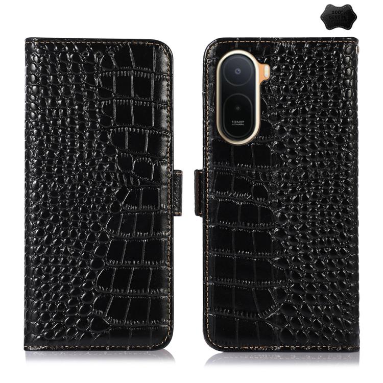 Crocodile Top Layer Cowhide Leather Phone Case, For Redmi 17 5G / 4G Global 170mm, For Redmi Note 17 4G Global 171mm, For Redmi A7 Pro 171mm / Poco C85x 5G, For Redmi Turbo 5 Max / Poco X8 Pro Max, For Redmi Turbo 5 5G / Poco X8 Pro 5G                 ...