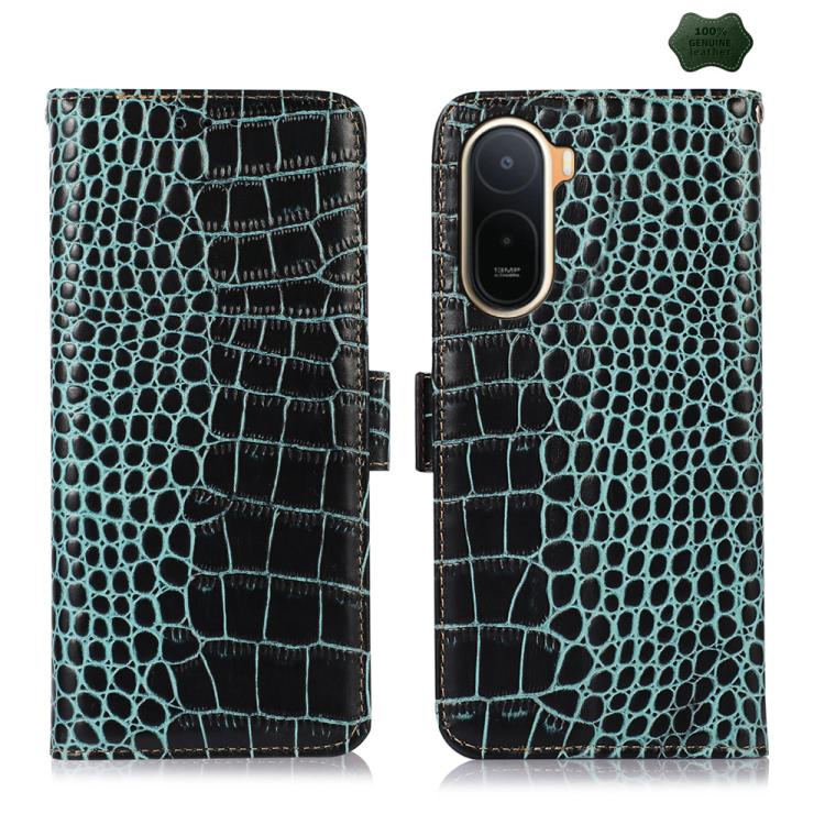 Crocodile Top Layer Cowhide Leather Phone Case, For Redmi 17 5G / 4G Global 170mm, For Redmi Note 17 4G Global 171mm, For Redmi A7 Pro 171mm / Poco C85x 5G, For Redmi Turbo 5 Max / Poco X8 Pro Max, For Redmi Turbo 5 5G / Poco X8 Pro 5G                 ...