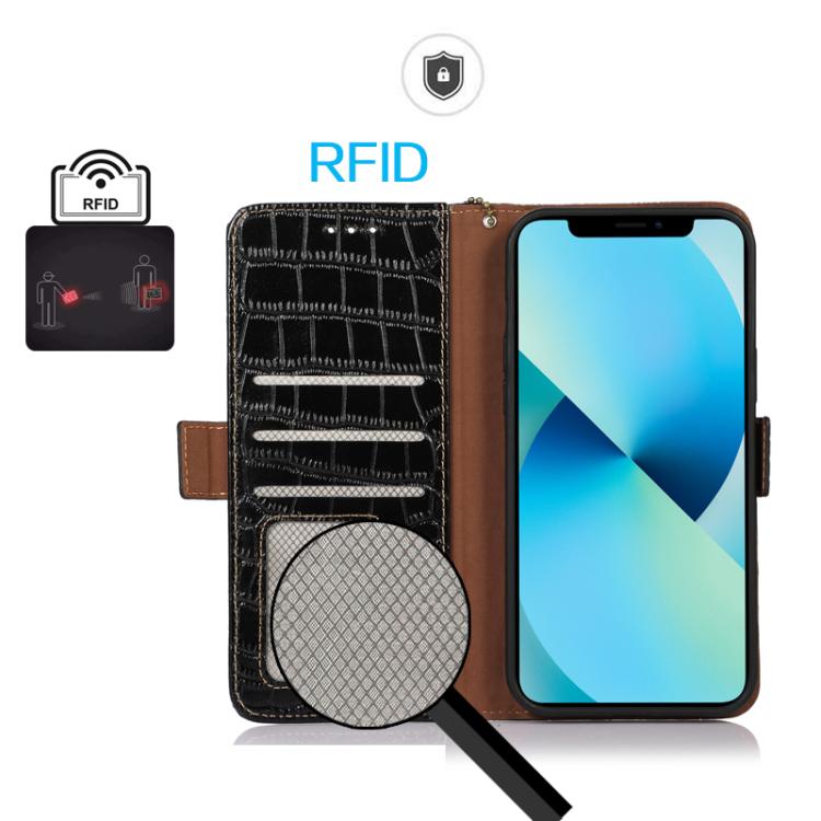 Crocodile Top Layer Cowhide Leather Phone Case, For Redmi 17 5G / 4G Global 170mm, For Redmi Note 17 4G Global 171mm, For Redmi A7 Pro 171mm / Poco C85x 5G, For Redmi Turbo 5 Max / Poco X8 Pro Max, For Redmi Turbo 5 5G / Poco X8 Pro 5G                 ...