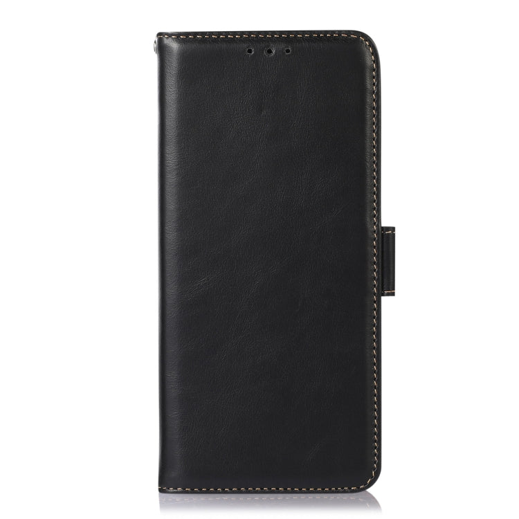 Magnetic Crazy Horse Texture Genuine Leather RFID Phone Case, For Redmi Note 14 Pro 5G, For Redmi 14C 4G