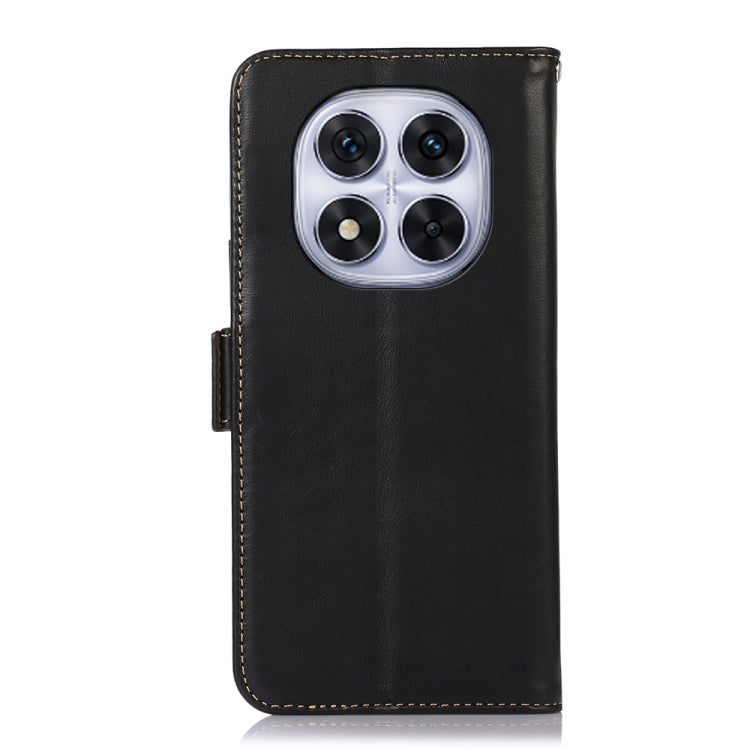 Magnetic Crazy Horse Texture Genuine Leather RFID Phone Case, For Redmi Note 14 Pro 5G, For Redmi 14C 4G