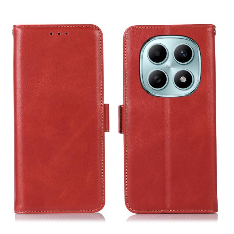 Magnetic Crazy Horse Texture Genuine Leather RFID Phone Case, For Redmi A7 Pro 171mm / Poco C85x 5G, For Redmi Turbo 5 Max / Poco X8 Pro Max, For Redmi Turbo 5 5G / Poco X8 Pro 5G, For Redmi Note 15 Pro+ 5G Global 163.3mm                               ...