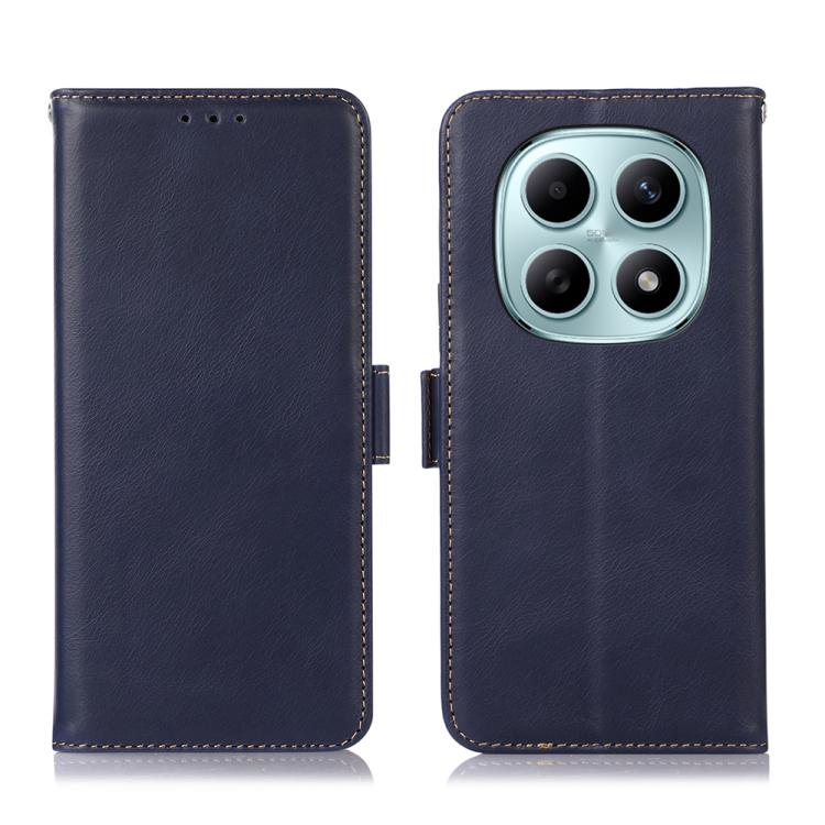 Magnetic Crazy Horse Texture Genuine Leather RFID Phone Case, For Redmi A7 Pro 171mm / Poco C85x 5G, For Redmi Turbo 5 Max / Poco X8 Pro Max, For Redmi Turbo 5 5G / Poco X8 Pro 5G, For Redmi Note 15 Pro+ 5G Global 163.3mm                               ...