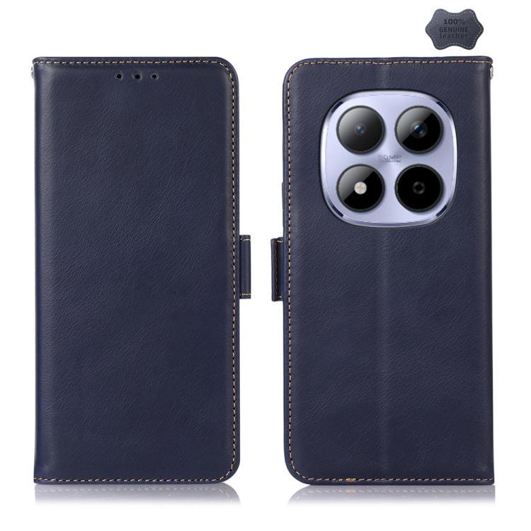 Magnetic Crazy Horse Texture Genuine Leather RFID Phone Case, For Redmi A7 Pro 171mm / Poco C85x 5G, For Redmi Turbo 5 Max / Poco X8 Pro Max, For Redmi Turbo 5 5G / Poco X8 Pro 5G, For Redmi Note 15 Pro+ 5G Global 163.3mm                               ...