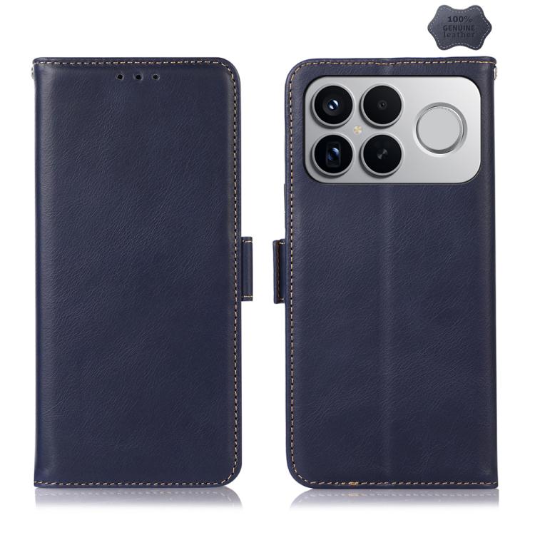 Magnetic Crazy Horse Texture Genuine Leather RFID Phone Case, For Redmi A7 Pro 171mm / Poco C85x 5G, For Redmi Turbo 5 Max / Poco X8 Pro Max, For Redmi Turbo 5 5G / Poco X8 Pro 5G, For Redmi Note 15 Pro+ 5G Global 163.3mm                               ...