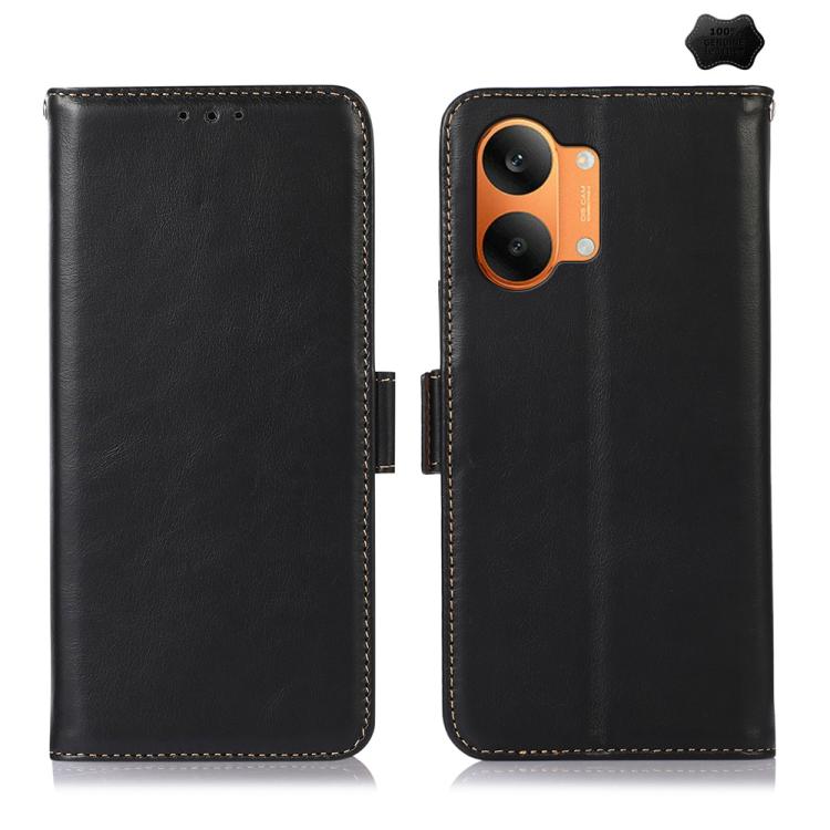 Magnetic Crazy Horse Texture Genuine Leather RFID Phone Case, For Redmi 17 5G / 4G Global 170mm, For Redmi Note 17 4G Global 171mm, For Redmi A7 Pro 171mm / Poco C85x 5G, For Redmi Turbo 5 Max / Poco X8 Pro Max, For Redmi Turbo 5 5G / Poco X8 Pro 5G   ...