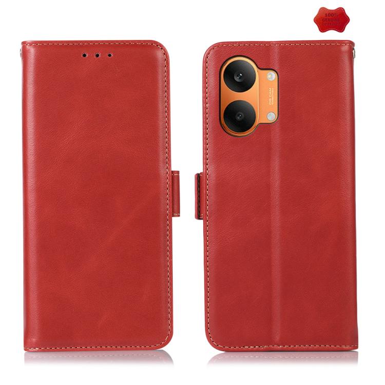 Magnetic Crazy Horse Texture Genuine Leather RFID Phone Case, For Redmi 17 5G / 4G Global 170mm, For Redmi Note 17 4G Global 171mm, For Redmi A7 Pro 171mm / Poco C85x 5G, For Redmi Turbo 5 Max / Poco X8 Pro Max, For Redmi Turbo 5 5G / Poco X8 Pro 5G   ...