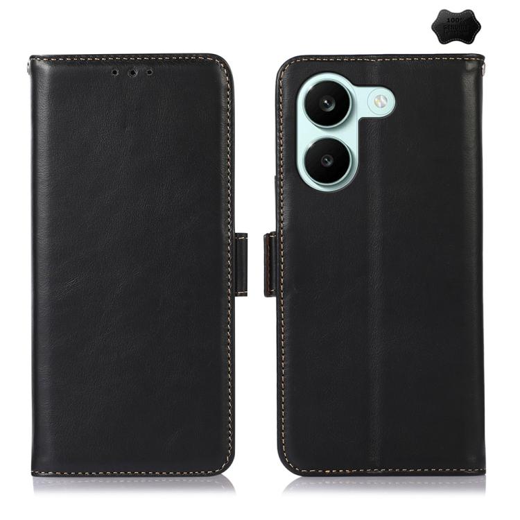 Magnetic Crazy Horse Texture Genuine Leather RFID Phone Case, For Redmi 17 5G / 4G Global 170mm, For Redmi Note 17 4G Global 171mm, For Redmi A7 Pro 171mm / Poco C85x 5G, For Redmi Turbo 5 Max / Poco X8 Pro Max, For Redmi Turbo 5 5G / Poco X8 Pro 5G   ...