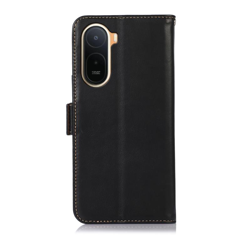 Magnetic Crazy Horse Texture Genuine Leather RFID Phone Case, For Redmi A7 Pro 171mm / Poco C85x 5G, For Redmi Turbo 5 Max / Poco X8 Pro Max, For Redmi Turbo 5 5G / Poco X8 Pro 5G, For Redmi Note 15 Pro+ 5G Global 163.3mm                               ...
