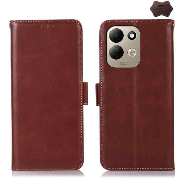 Magnetic Crazy Horse Texture Genuine Leather RFID Phone Case, For Redmi 17 5G / 4G Global 170mm, For Redmi Note 17 4G Global 171mm, For Redmi A7 Pro 171mm / Poco C85x 5G, For Redmi Turbo 5 Max / Poco X8 Pro Max, For Redmi Turbo 5 5G / Poco X8 Pro 5G   ...