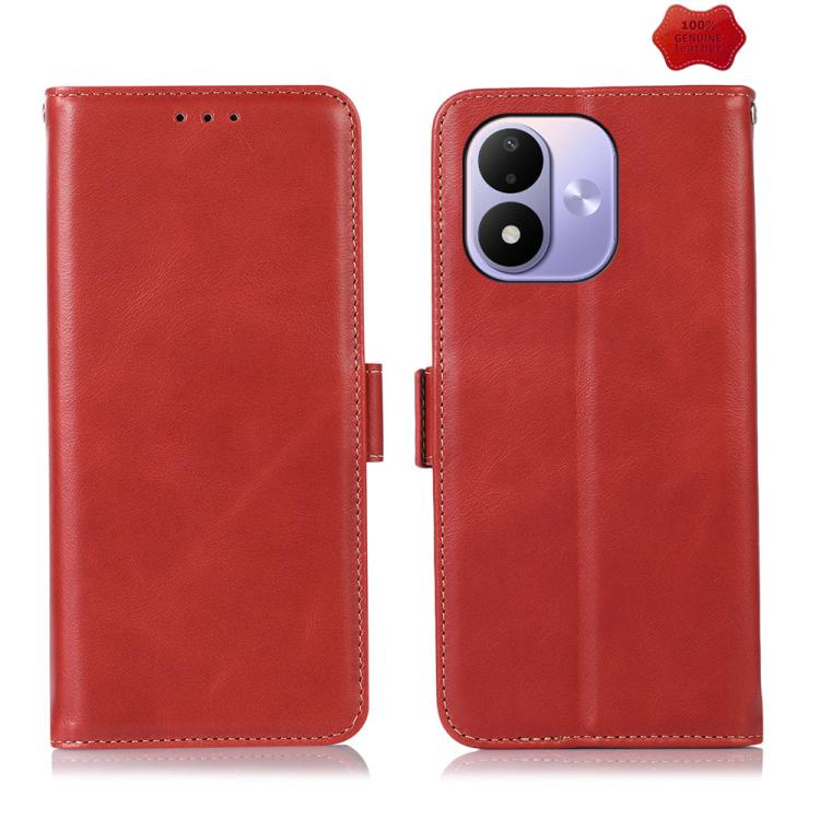 Magnetic Crazy Horse Texture Genuine Leather RFID Phone Case, For Redmi 17 5G / 4G Global 170mm, For Redmi Note 17 4G Global 171mm, For Redmi A7 Pro 171mm / Poco C85x 5G, For Redmi Turbo 5 Max / Poco X8 Pro Max, For Redmi Turbo 5 5G / Poco X8 Pro 5G   ...