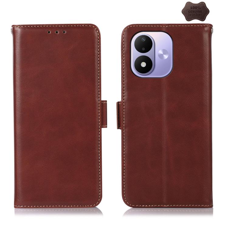 Magnetic Crazy Horse Texture Genuine Leather RFID Phone Case, For Redmi 17 5G / 4G Global 170mm, For Redmi Note 17 4G Global 171mm, For Redmi A7 Pro 171mm / Poco C85x 5G, For Redmi Turbo 5 Max / Poco X8 Pro Max, For Redmi Turbo 5 5G / Poco X8 Pro 5G   ...