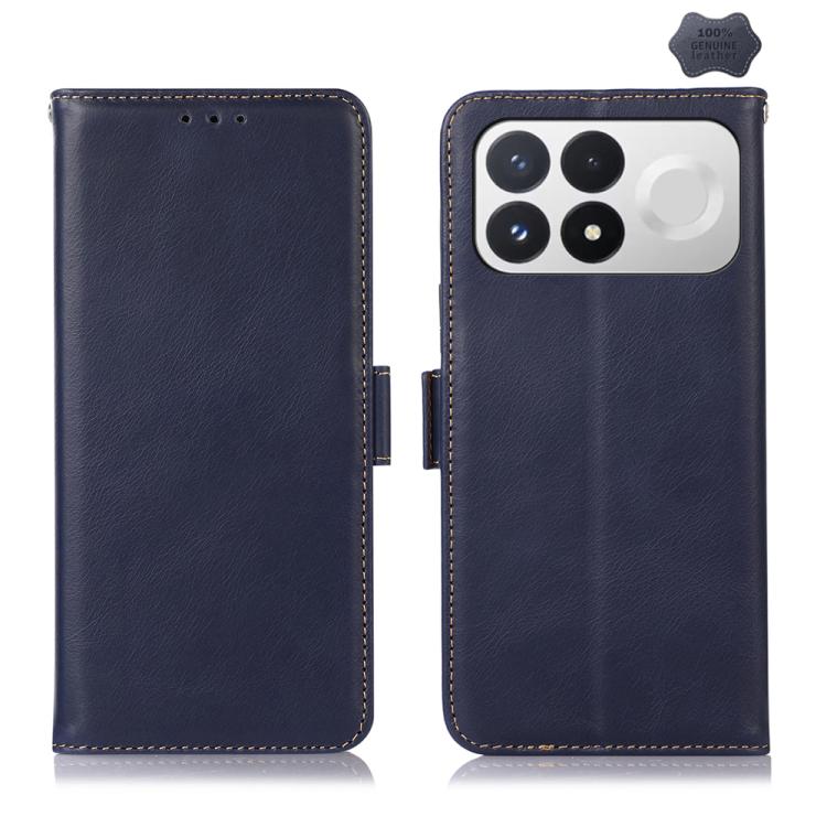 Magnetic Crazy Horse Texture Genuine Leather RFID Phone Case, For Redmi Note 17 4G Global 169.7mm, For Redmi Note 17 Pro+ 5G Global 163.4mm, For Redmi Note 17 Pro 5G Global 163.5mm, For Redmi K100 Pro Max/Poco F9 Ultra 5G                               ...