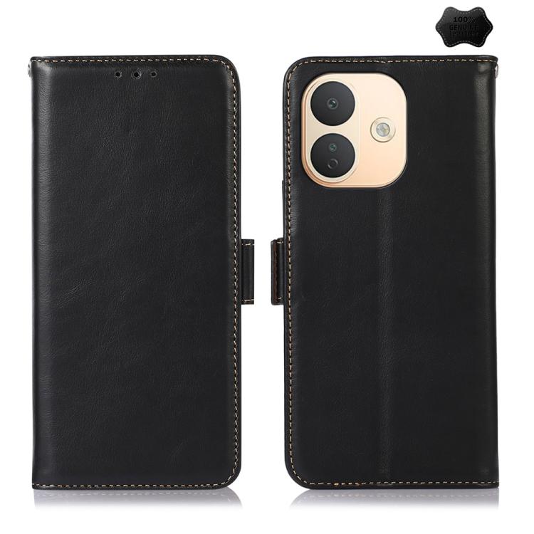 Magnetic Crazy Horse Texture Genuine Leather RFID Phone Case, For Redmi Note 17 4G Global 169.7mm, For Redmi Note 17 Pro+ 5G Global 163.4mm, For Redmi Note 17 Pro 5G Global 163.5mm, For Redmi K100 Pro Max/Poco F9 Ultra 5G                               ...