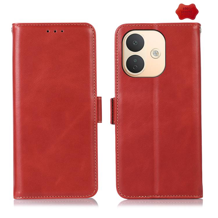 Magnetic Crazy Horse Texture Genuine Leather RFID Phone Case, For Redmi Note 17 4G Global 169.7mm, For Redmi Note 17 Pro+ 5G Global 163.4mm, For Redmi Note 17 Pro 5G Global 163.5mm, For Redmi K100 Pro Max/Poco F9 Ultra 5G                               ...