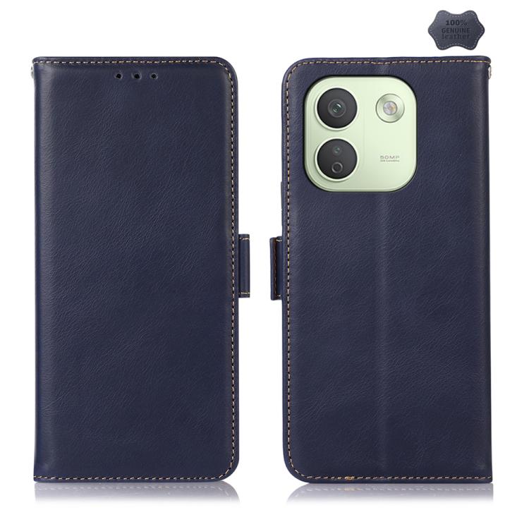 Magnetic Crazy Horse Texture Genuine Leather RFID Phone Case, For Redmi Note 17 4G Global 169.7mm, For Redmi Note 17 Pro+ 5G Global 163.4mm, For Redmi Note 17 Pro 5G Global 163.5mm, For Redmi K100 Pro Max/Poco F9 Ultra 5G                               ...