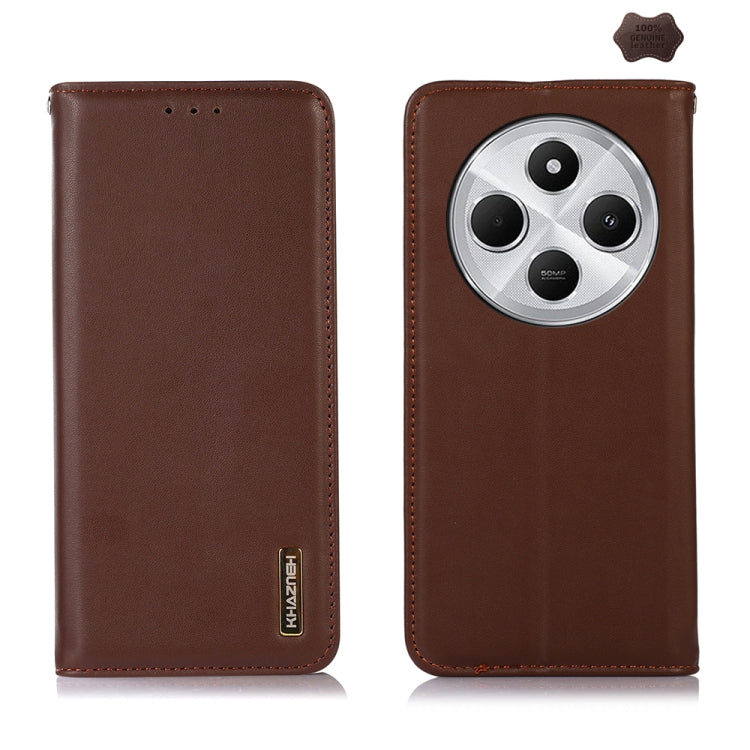 KHAZNEH Nappa Top Layer Cowhide Leather Phone Case, For Redmi Note 14S 4G, For Redmi Turbo 4 Pro, For Redmi Note 14 5G, For Redmi Note 14 Pro 5G, For Redmi 14C 4G
