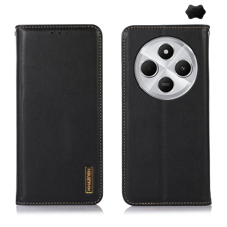 KHAZNEH Nappa Top Layer Cowhide Leather Phone Case, For Redmi Note 14S 4G, For Redmi Turbo 4 Pro, For Redmi Note 14 5G, For Redmi Note 14 Pro 5G, For Redmi 14C 4G