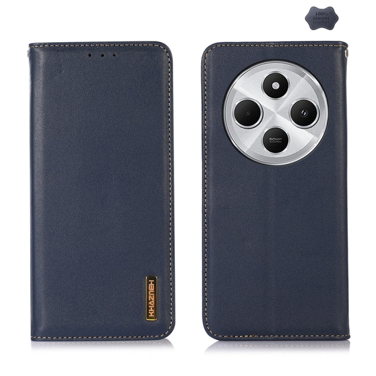 KHAZNEH Nappa Top Layer Cowhide Leather Phone Case, For Redmi Note 14S 4G, For Redmi Turbo 4 Pro, For Redmi Note 14 5G, For Redmi Note 14 Pro 5G, For Redmi 14C 4G