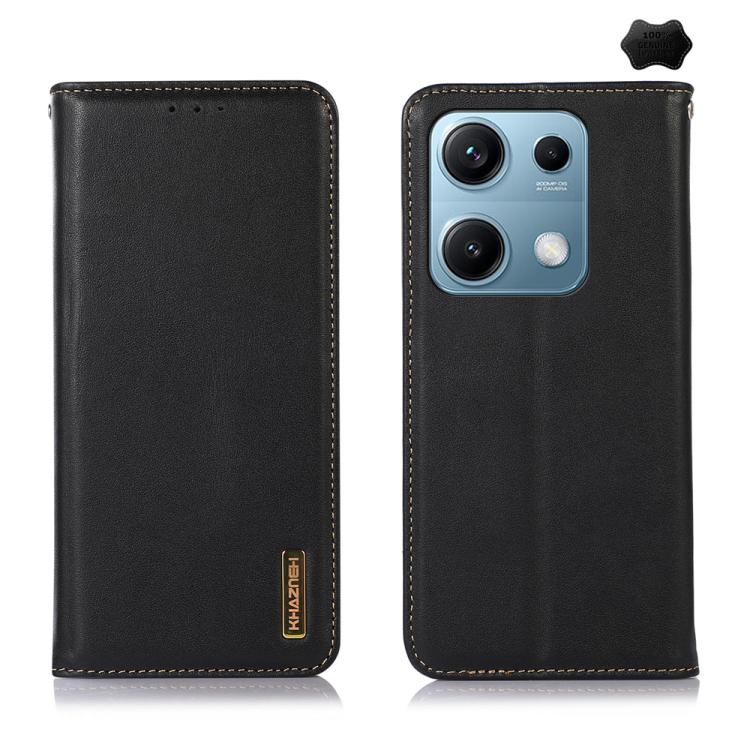 KHAZNEH Nappa Top Layer Cowhide Leather Phone Case, For Redmi Note 14S 4G, For Redmi Turbo 4 Pro, For Redmi Note 14 5G, For Redmi Note 14 Pro 5G, For Redmi 14C 4G