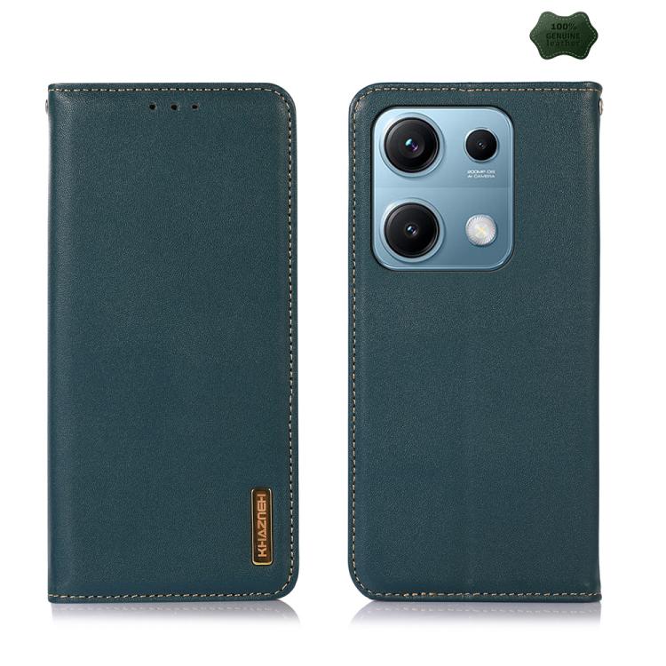 KHAZNEH Nappa Top Layer Cowhide Leather Phone Case, For Redmi Note 14S 4G, For Redmi Turbo 4 Pro, For Redmi Note 14 5G, For Redmi Note 14 Pro 5G, For Redmi 14C 4G