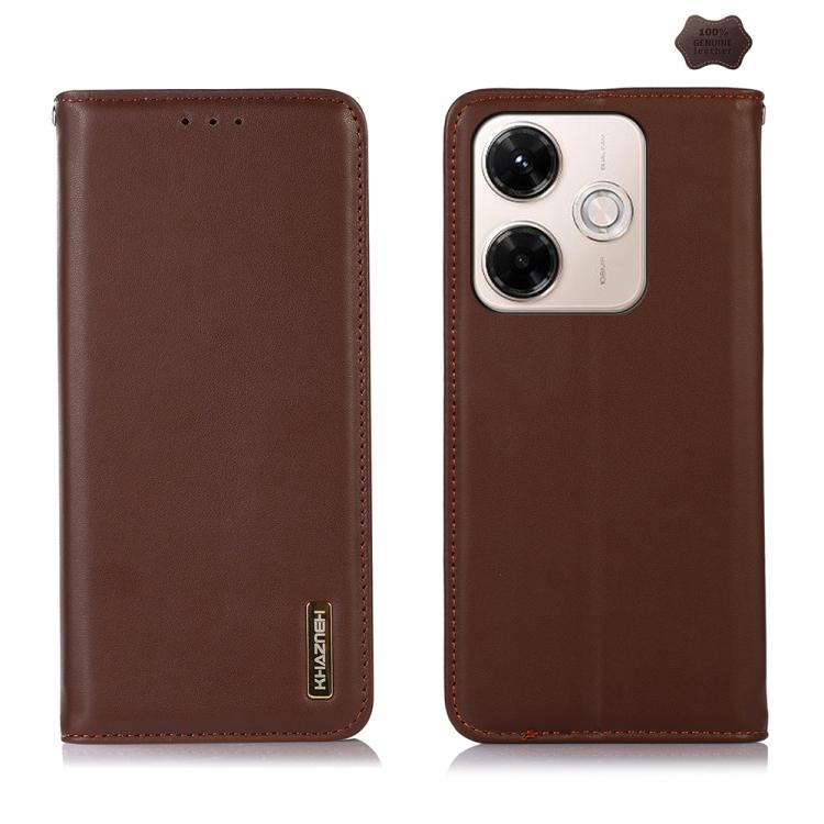 KHAZNEH Nappa Top Layer Cowhide Leather Phone Case, For Redmi A7 Pro 171mm / Poco C85x 5G, For Redmi Turbo 5 Max / Poco X8 Pro Max, For Redmi Turbo 5 5G / Poco X8 Pro 5G, For Redmi Note 15 Pro+ 5G Global 163.3mm, For Redmi Note 15 5G Global 164mm      ...