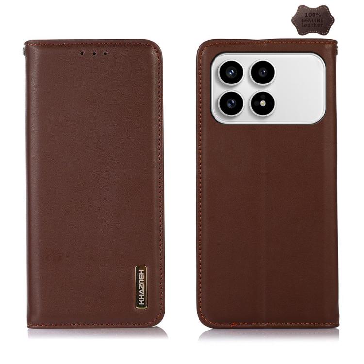 KHAZNEH Nappa Top Layer Cowhide Leather Phone Case, For Redmi A7 Pro 171mm / Poco C85x 5G, For Redmi Turbo 5 Max / Poco X8 Pro Max, For Redmi Turbo 5 5G / Poco X8 Pro 5G, For Redmi Note 15 Pro+ 5G Global 163.3mm, For Redmi Note 15 5G Global 164mm      ...