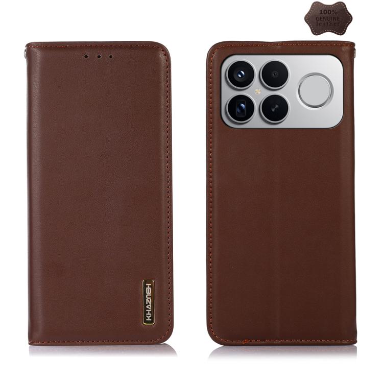 KHAZNEH Nappa Top Layer Cowhide Leather Phone Case, For Redmi A7 Pro 171mm / Poco C85x 5G, For Redmi Turbo 5 Max / Poco X8 Pro Max, For Redmi Turbo 5 5G / Poco X8 Pro 5G, For Redmi Note 15 Pro+ 5G Global 163.3mm, For Redmi Note 15 5G Global 164mm      ...