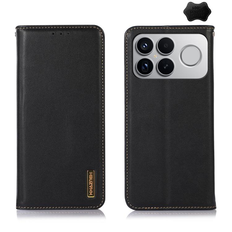 KHAZNEH Nappa Top Layer Cowhide Leather Phone Case, For Redmi A7 Pro 171mm / Poco C85x 5G, For Redmi Turbo 5 Max / Poco X8 Pro Max, For Redmi Turbo 5 5G / Poco X8 Pro 5G, For Redmi Note 15 Pro+ 5G Global 163.3mm, For Redmi Note 15 5G Global 164mm      ...