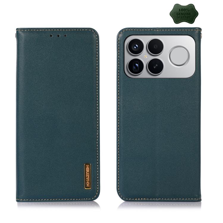 KHAZNEH Nappa Top Layer Cowhide Leather Phone Case, For Redmi A7 Pro 171mm / Poco C85x 5G, For Redmi Turbo 5 Max / Poco X8 Pro Max, For Redmi Turbo 5 5G / Poco X8 Pro 5G, For Redmi Note 15 Pro+ 5G Global 163.3mm, For Redmi Note 15 5G Global 164mm      ...