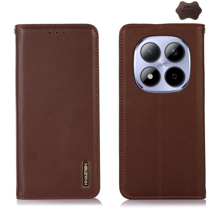 KHAZNEH Nappa Top Layer Cowhide Leather Phone Case, For Redmi A7 Pro 171mm / Poco C85x 5G, For Redmi Turbo 5 Max / Poco X8 Pro Max, For Redmi Turbo 5 5G / Poco X8 Pro 5G, For Redmi Note 15 Pro+ 5G Global 163.3mm, For Redmi Note 15 5G Global 164mm      ...