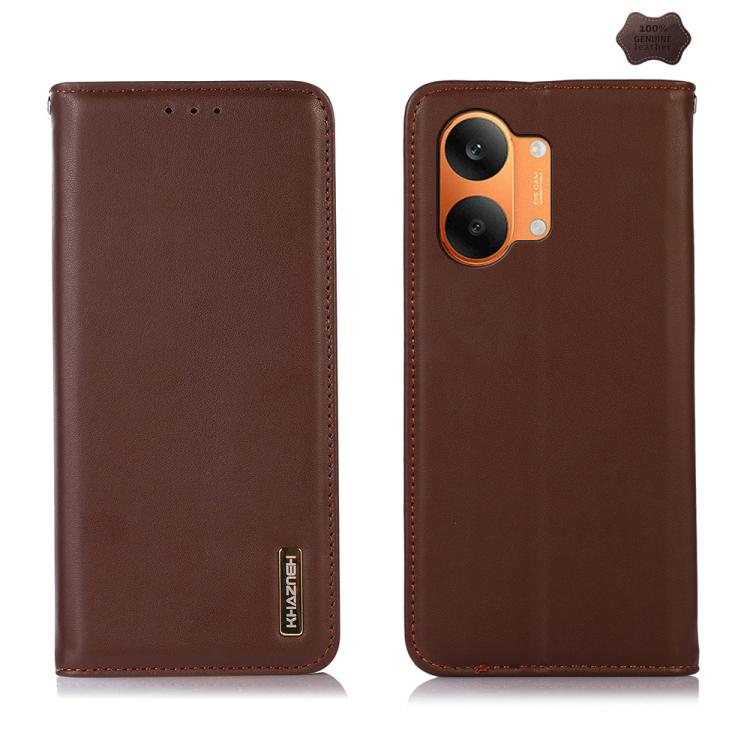 KHAZNEH Nappa Top Layer Cowhide Leather Phone Case, For Redmi 17 5G / 4G Global 170mm, For Redmi Note 17 4G Global 171mm, For Redmi A7 Pro 171mm / Poco C85x 5G, For Redmi Turbo 5 Max / Poco X8 Pro Max, For Redmi Turbo 5 5G / Poco X8 Pro 5G             ...