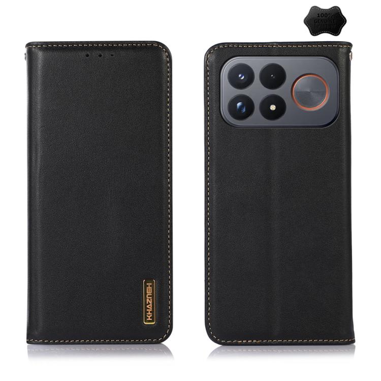 KHAZNEH Nappa Top Layer Cowhide Leather Phone Case, For Redmi Note 17 4G Global 169.7mm, For Redmi Note 17 Pro+ 5G Global 163.4mm, For Redmi Note 17 Pro 5G Global 163.5mm, For Redmi K100 Pro Max/Poco F9 Ultra 5G, For Redmi K100 Pro 5G/Poco F9 Pro 5G   ...