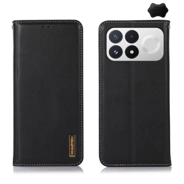 KHAZNEH Nappa Top Layer Cowhide Leather Phone Case, For Redmi Note 17 4G Global 169.7mm, For Redmi Note 17 Pro+ 5G Global 163.4mm, For Redmi Note 17 Pro 5G Global 163.5mm, For Redmi K100 Pro Max/Poco F9 Ultra 5G, For Redmi K100 Pro 5G/Poco F9 Pro 5G   ...